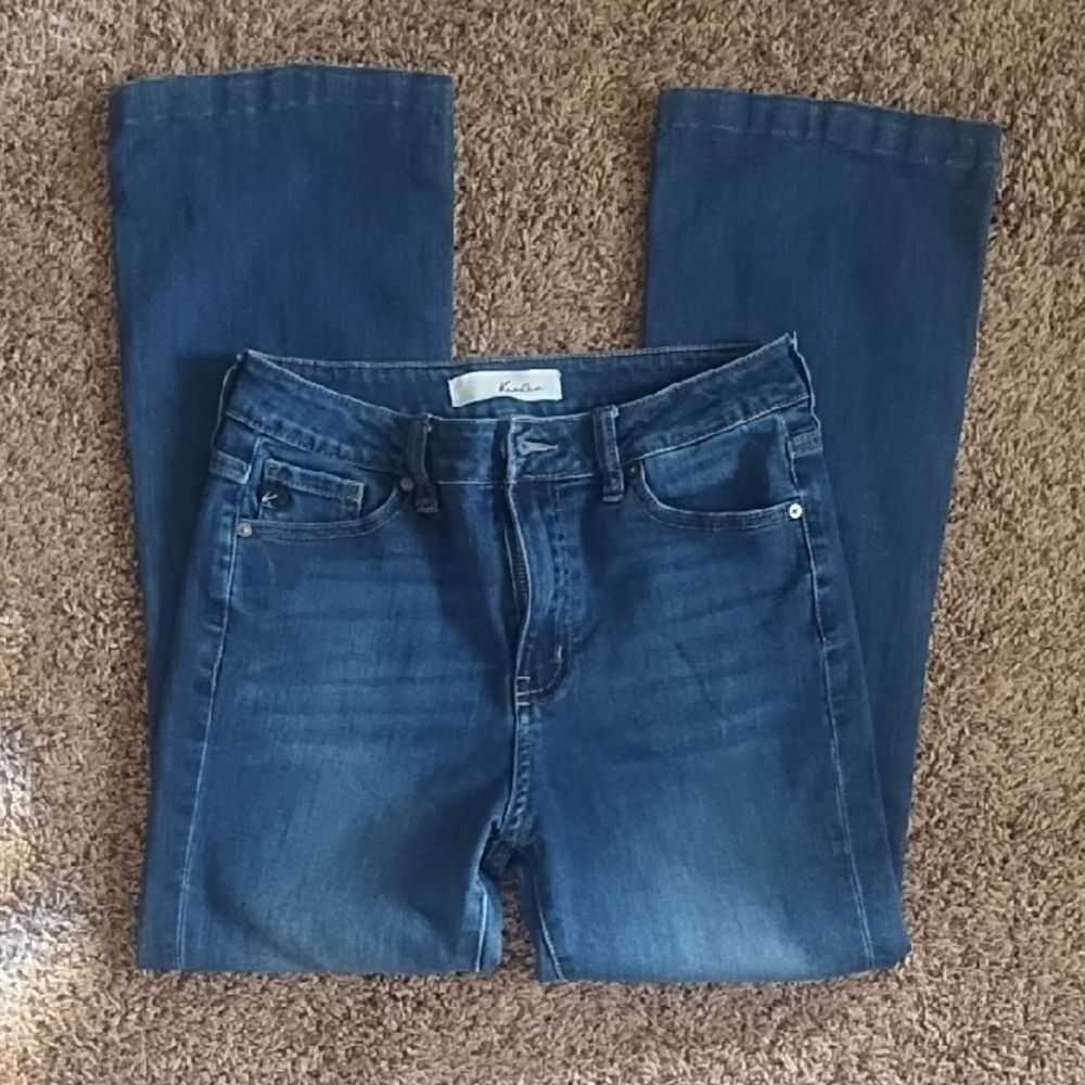 #2136 KanCan Women's Dark Blue Straight Leg Jeans